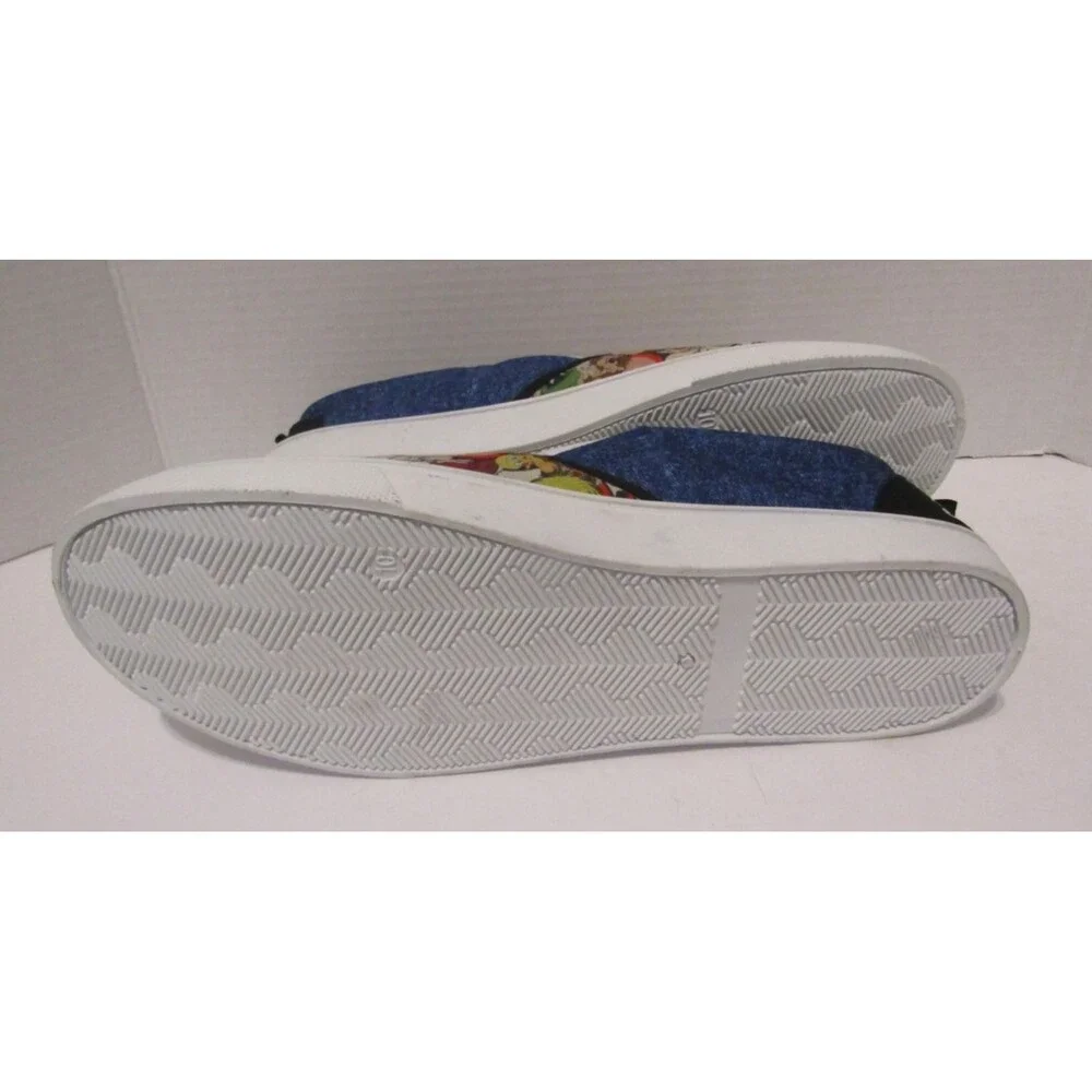 Looney Tunes Merrie Melodies That's All Folks! AOP Slip-On Sneakers Unisex Sz 10
